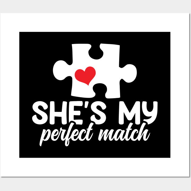 She's My Perfect Match Wall Art by Space Club